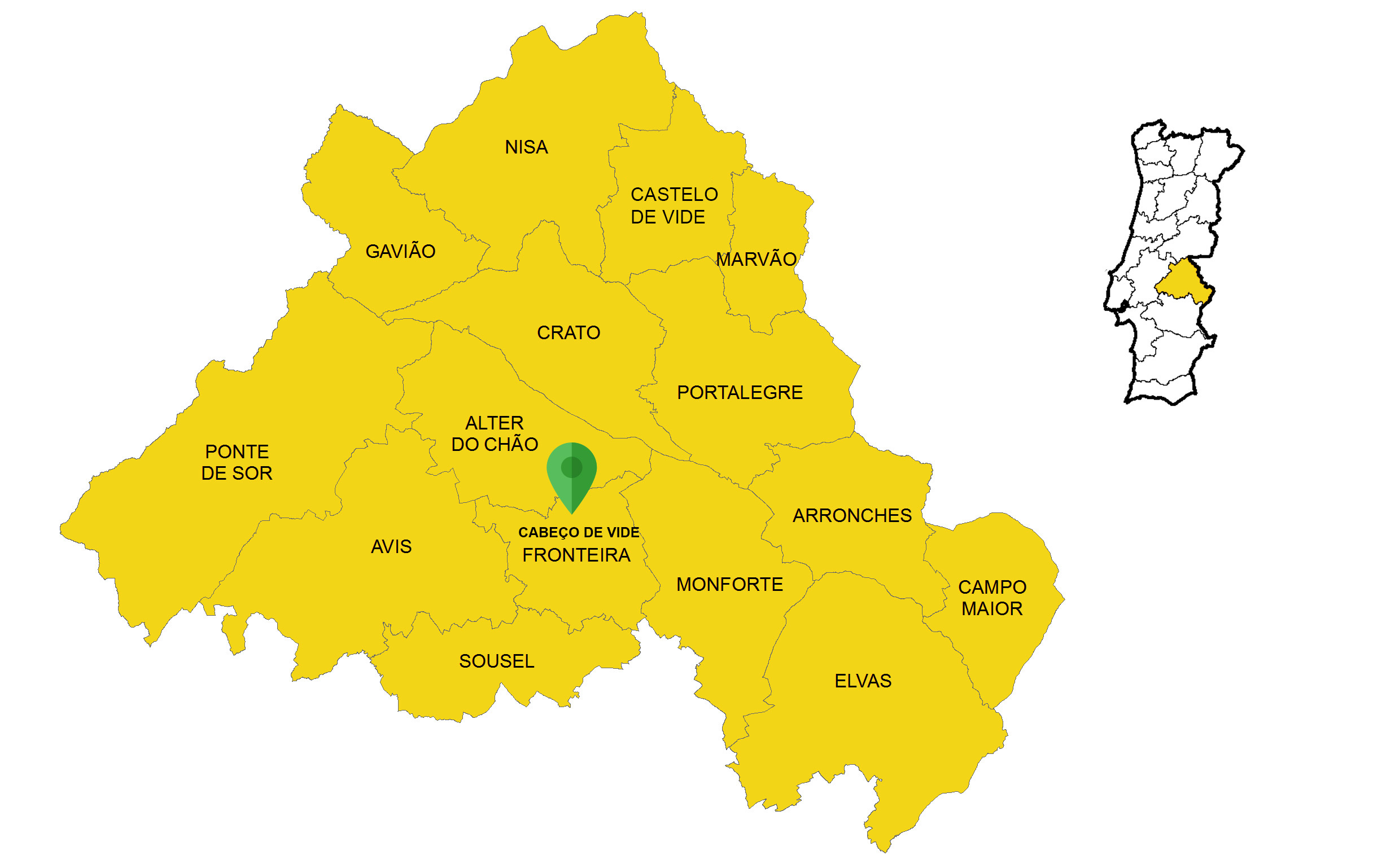 mapa alto alentejo